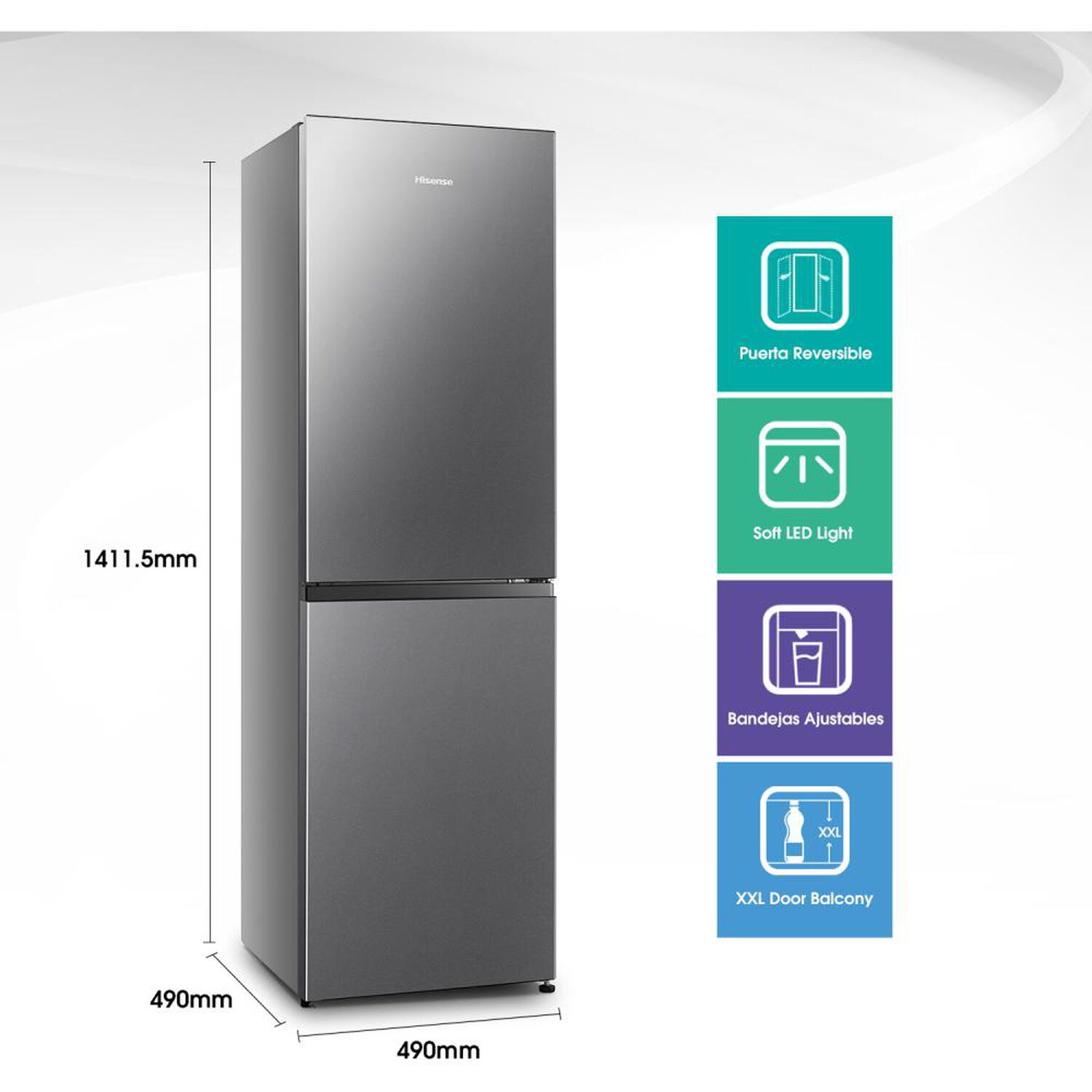 Refrigerador Bottom Freezer Hisense RD-22DC / Fr&iacute;o Directo / 165 Litros / A+ image number 5.0